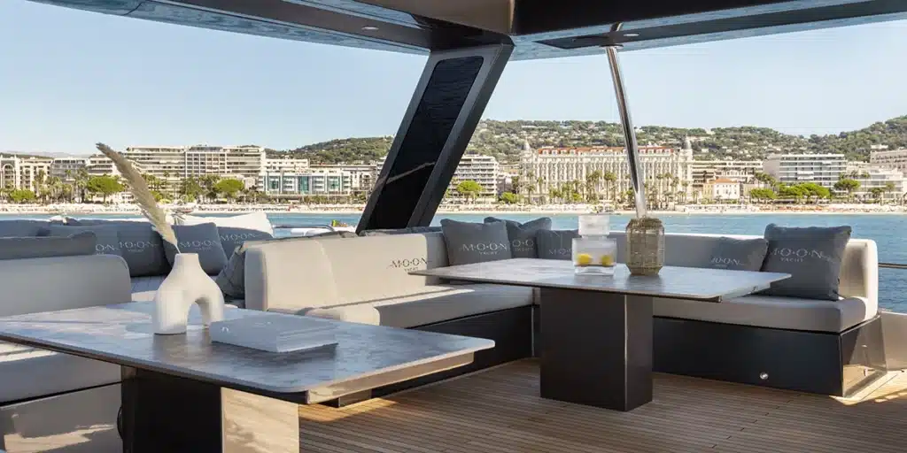 Full-moon-Moon-60-sailing-catamaran-for-charter-in-Balearic-islands-flybridge-1