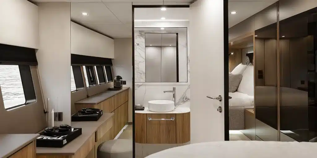 Full-moon-Moon-60-sailing-catamaran-for-charter-in-Balearic-islands-guest-cabin-bathroom