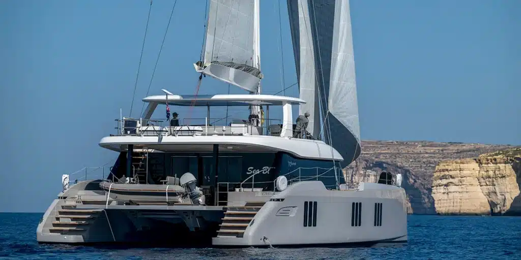 SEA-BLISS-Luxury-Sailing-Catamaran-Charter-Yacht-Sunreef-70-Stern