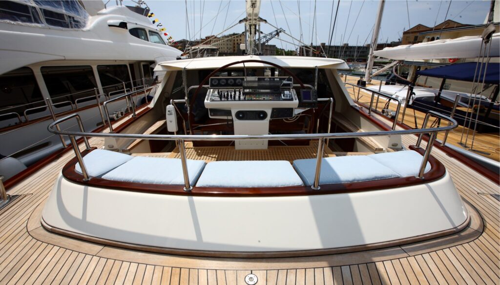 Heritage-M-Exterior-cockpit-06-yacht-for-charter-west-coast-international-scaled