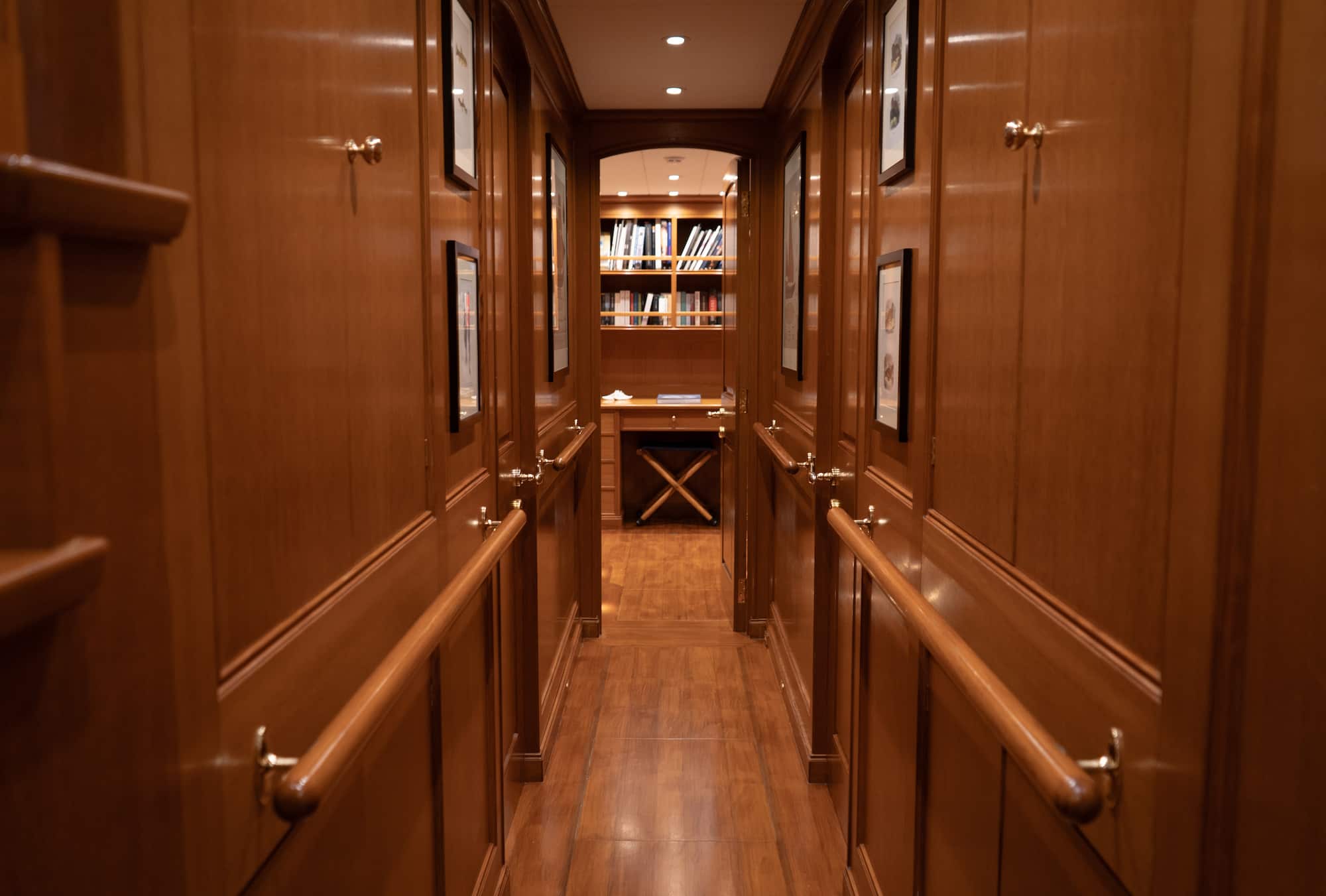 Heritage-M-Interior-corridor-01-yacht-for-charter-west-coast-international