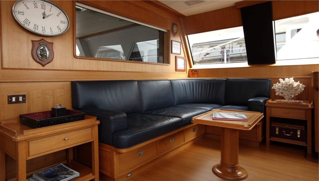 Heritage-M-Interior-helm-02-yacht-for-charter-west-coast-international-scaled