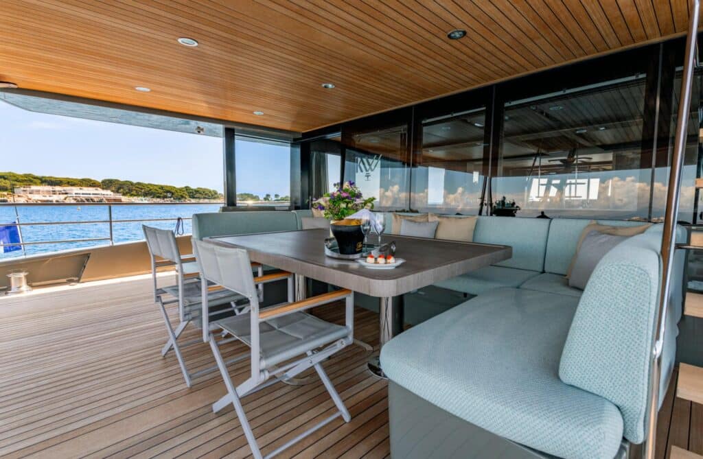 KokonutsWallylife Yacht for charter Mediterranean Verdeblu after deck interior