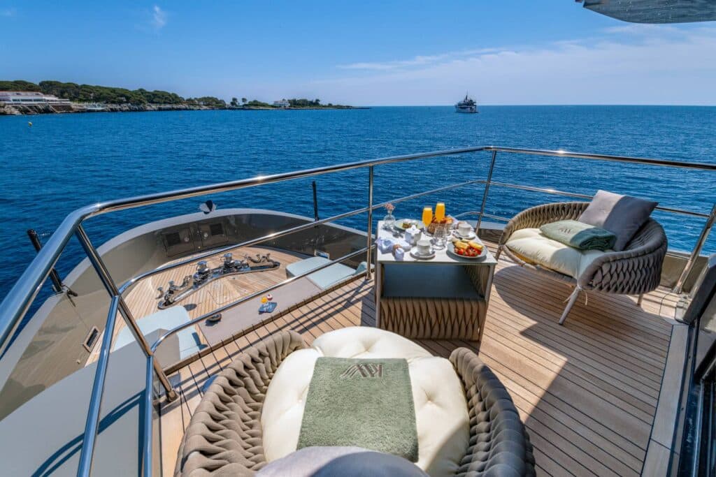 KokonutsWallylife Yacht for charter Mediterranean Verdeblu terrace